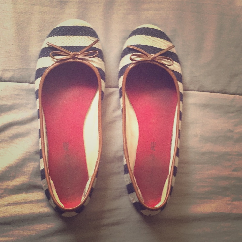 Striped dress flats